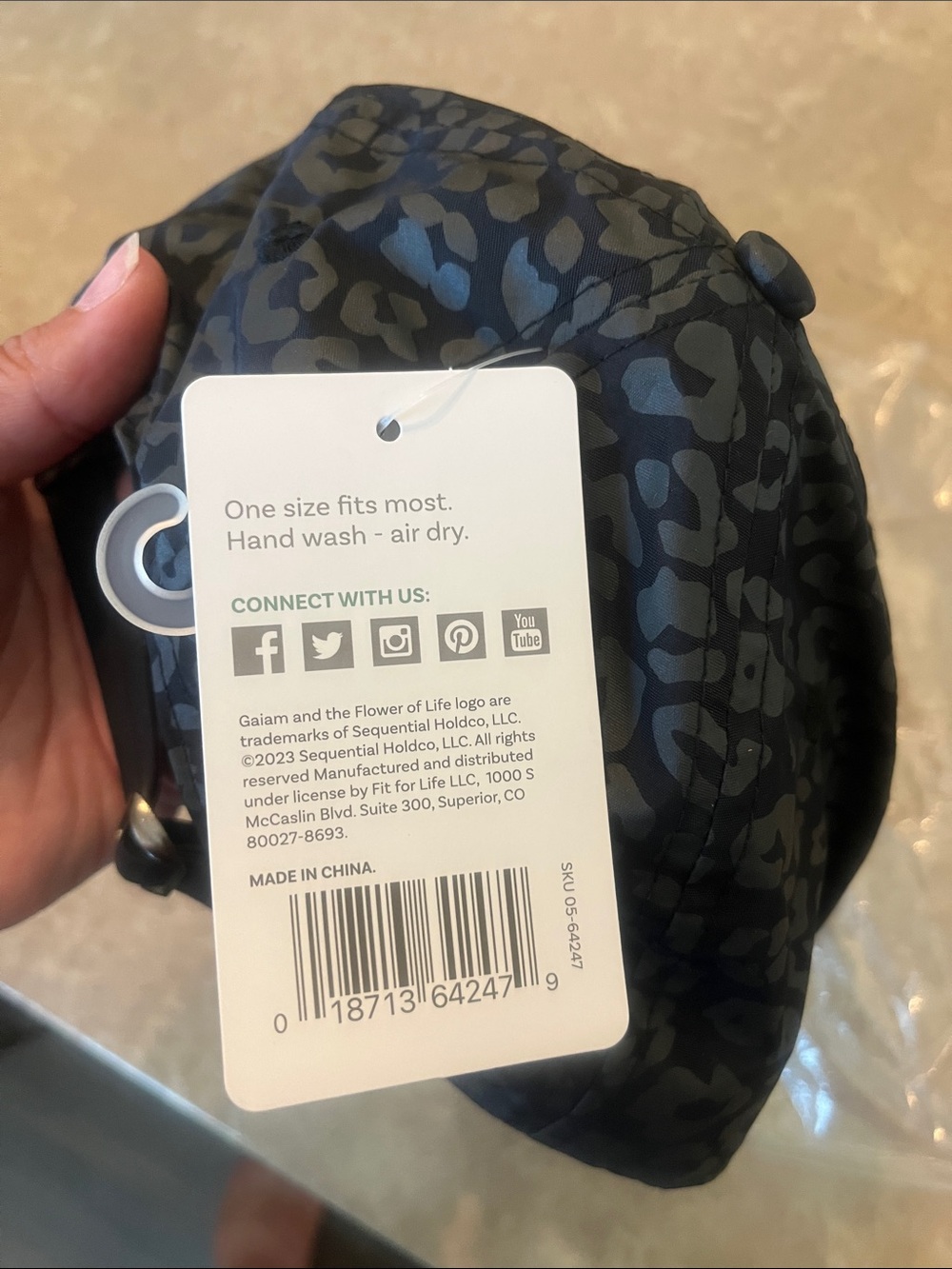 Women’s Gaim Classic Fitness Running Hat, Black Leopard BNWT - Picture 4 of 9